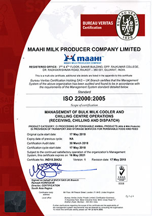 Iso Certified With Iso 22000 2005 Iso 9001 2015 By M S Bureau Veritas India Pvt Ltd News Events